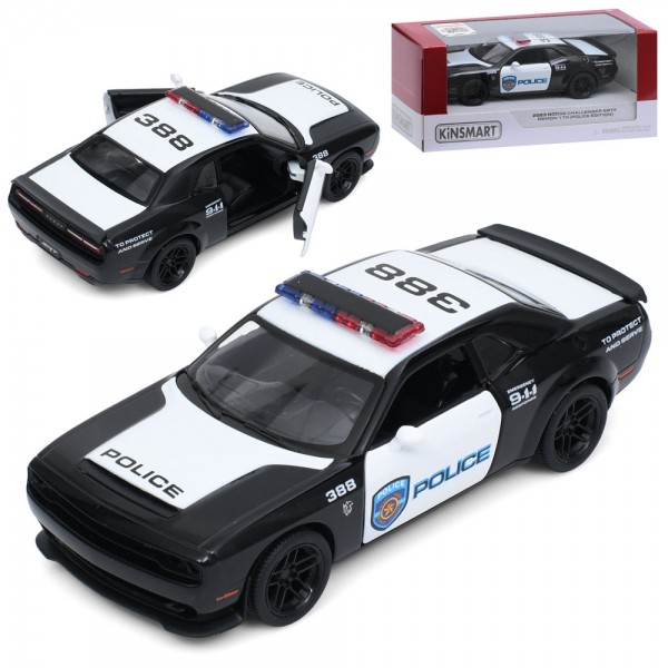 252237 Машина KT5461WP  інерція,метал,12см,1:40,поліція,відчиняються двері,гумові колеса,кор.16-7-7,5см