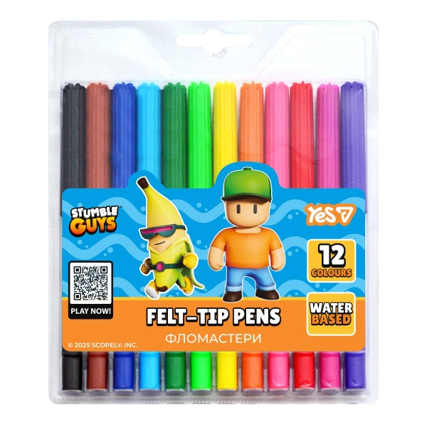 247645 Фломастери Yes 12 кольорів "Stumble Guys"