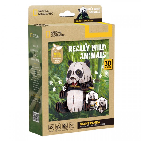 237640 Cubic Fun Тривимірна головоломка-конструктор серії Дикі тварини "Панда", арт. DS1181h