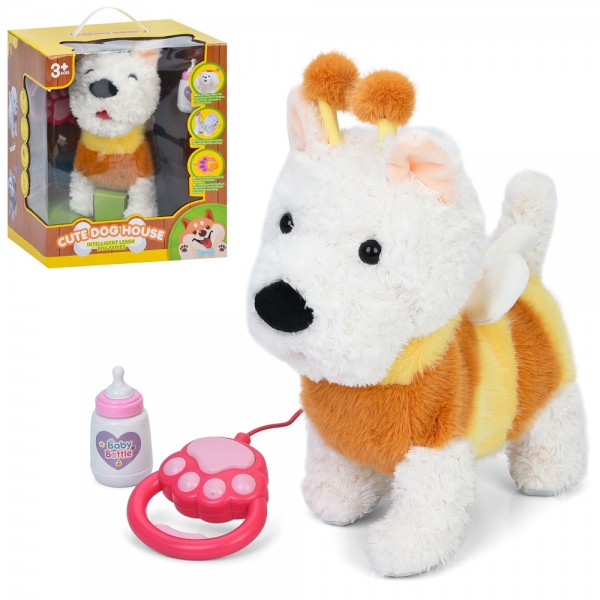 233489 Собака BY933-77 дист.кер.(пульт-повідець),сенсор.,ходить,рух.голова та хвіст,муз.,бат.,кор.,26,5-30-