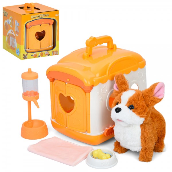 233491 Тварина в переносці 933-210E собака,ходить,рух.голова,аксесуари,переноска,муз.,бат.,кор.,26-23-20,5с