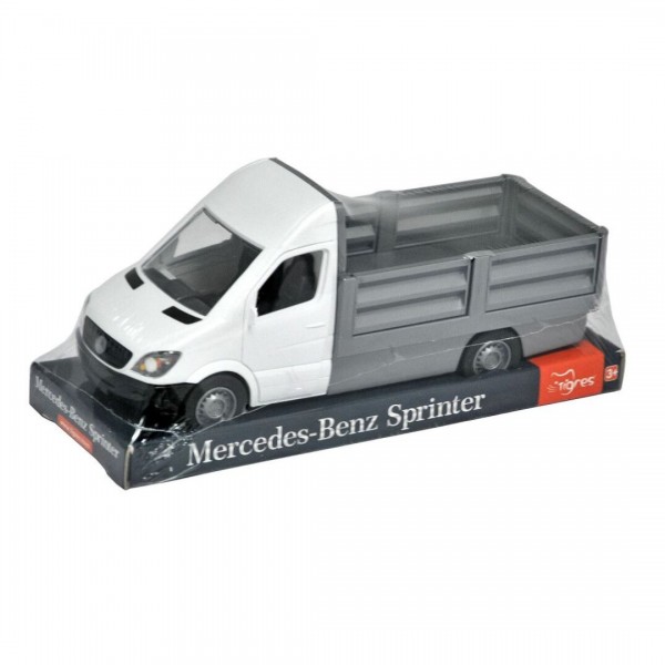 252821 Автомобіль "Mercedes-Benz Sprinter" бортовий (білий) на планшетці, Tigres