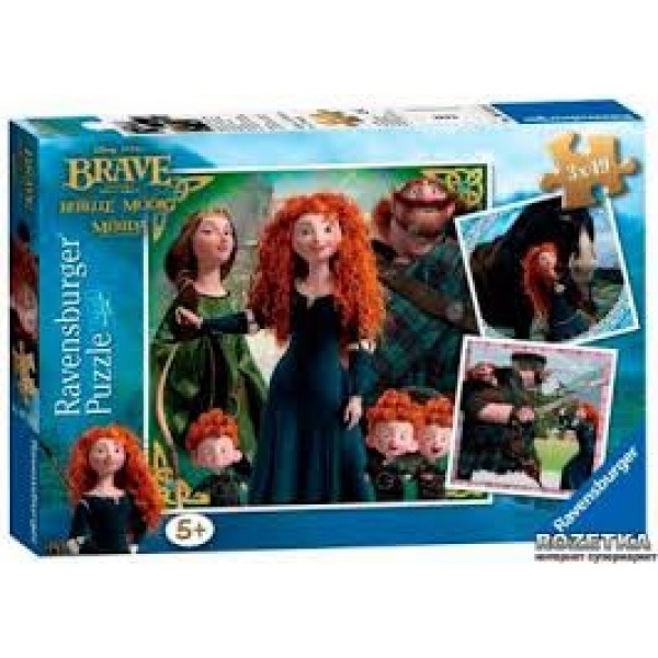 192642 Іграшка Пазли 3х49 ел. «Disney: Brave»