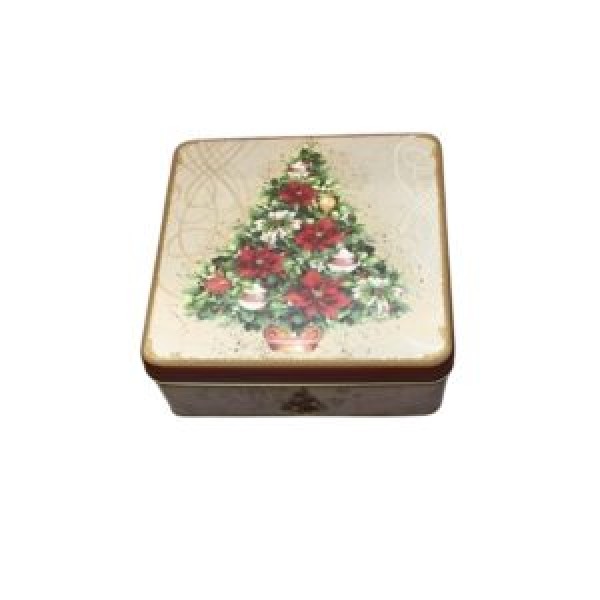 260494 Коробка метал новорічна "Christmas Tree" 17*17*6см