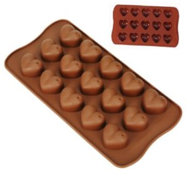 99550 Форма силікон для цукерок "Серце" 15шт/л 21*10.5*2см