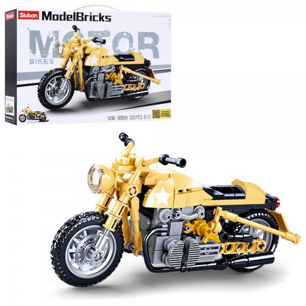 131717 Конструктор SLUBAN M38-B0959 "Model Bricks" Мотоцикл, 223 дет.
