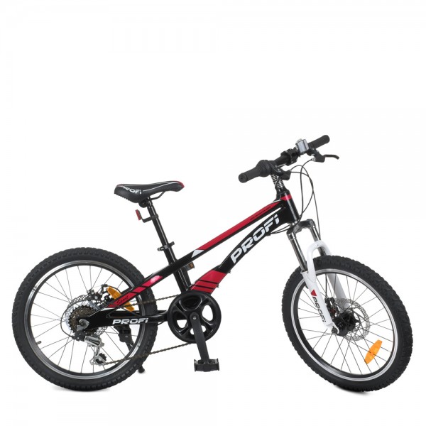 140489 Велосипед дитячий PROF1 20д. LMG20210-3 магн.рама, диск.гальма, Shimano 6SP, подвійний алюм.обід,СТС