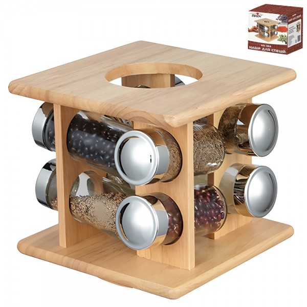 120067 Спецовниця на підставці 8шт/наб 17.5*17.5*17см MS-3819 