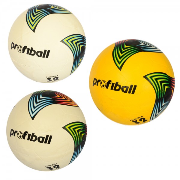 89726 М'яч футбольний VA-0046 розмір 5, гума, гладкий, 380-400 г., 3 кольори, кул.