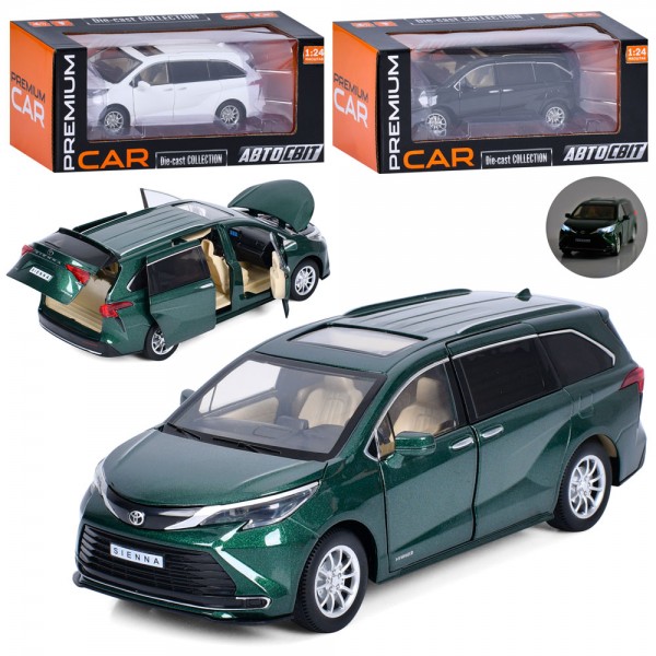 207399 Машина AP-2006 АвтоСвіт,1:24,мет.,інерц,,відчин. двері/багажник/капот,3кольори,муз.,,світло,бат.,кор