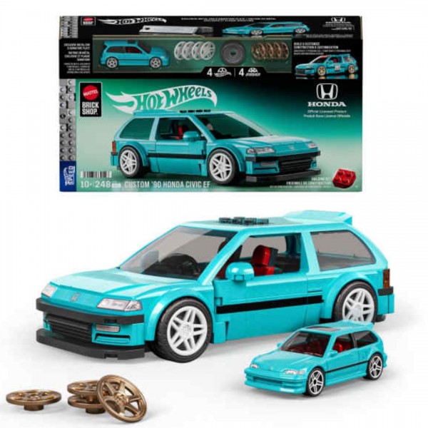 247617 Колекційна машинка-конструктор "Honda Custom 90 Civic EF" серії "Speed" Mattel Brick Shop