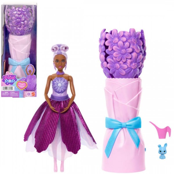 250246 Набір-сюрприз з лялькою Barbie Petal Pop "Фіолетова маргаритка"