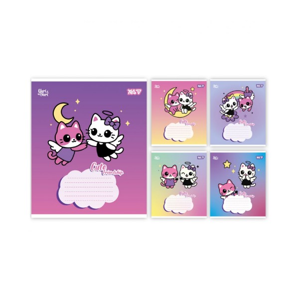 258623 Зошит учнівський Yes "Сute friendship" А5/12 кос.