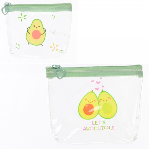 145481 Гаманець 4711-9 пластик, прозорий, застібка-блискавка, 2 види, кул., 12-10-0,5 см.