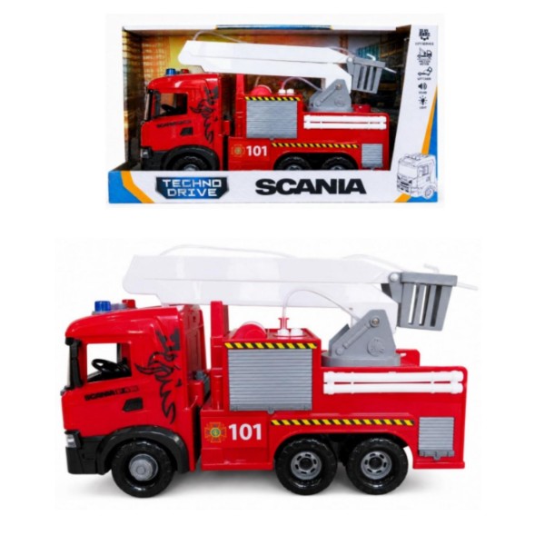 261197 Автомодель серії "Mid Truck" – ПОЖЕЖНА МАШИНА SCANIA (світло, звук, функ. води)