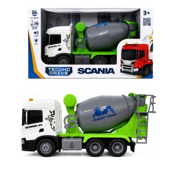 261125 Автомодель серії "Big Truck" – БЕТОНОЗМІШУВАЧ SCANIA (світло, звук)