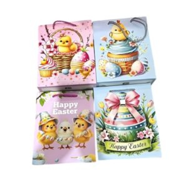 262726 Пакет великодній паперовий S "Easter Chicks" 18*10*23см