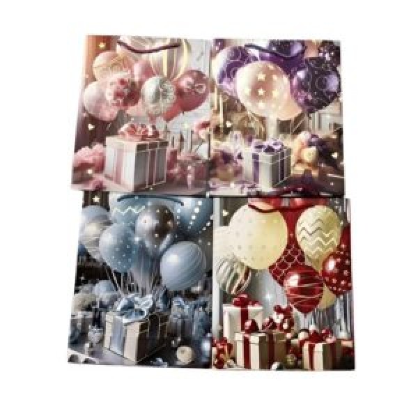 262728 Пакет подарунковий паперовий L "Balloon Surprise" 31*40*12см