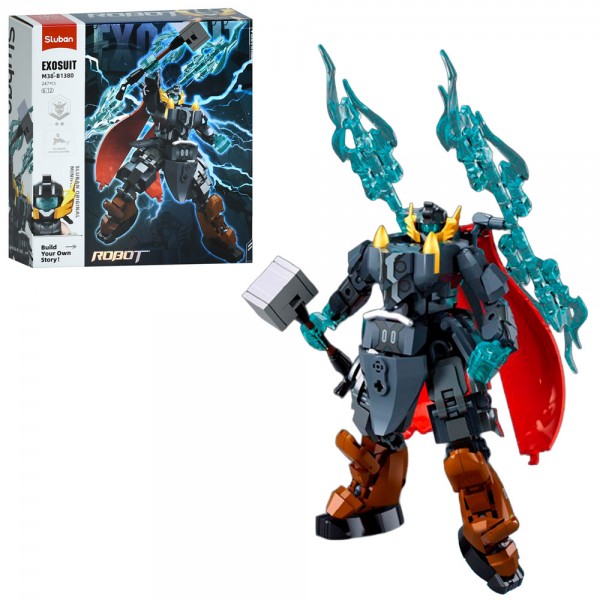 245021 Конструктор SLUBAN M38-B1380 робот-воїн, фігурка, 247дет, в кор-ці, 22-23,5-6,5см