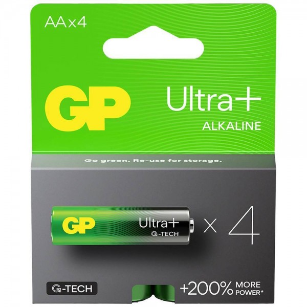 172861 15AUP21-SB4 Батарейка GP Ultra Plus Alkaline 1,5V (LR6) (80/320)