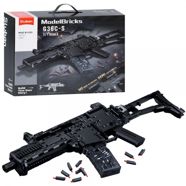 246695 Конструктор SLUBAN M38-B1355 зброя, автомат, 73,7дет, 1:1, 1675дет, кор. 45-38-12,5см