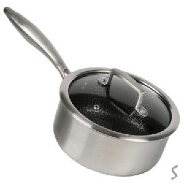 247630 Ківш з антипригарним покриттям з кришкою "Соти" 2.8л (d20*9см) інд. дно 10384-20
