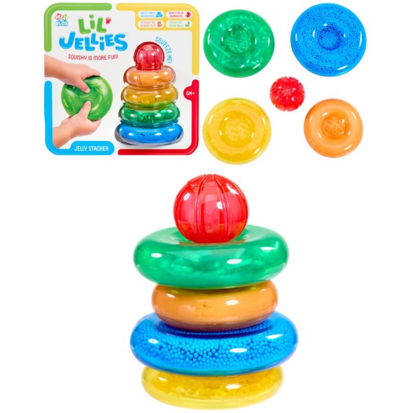 261188 Сенсорний конструктор JELLY BLOX серії "Lil' Jellies" - ПІРАМІДКА-КОЛЬОРИНКА