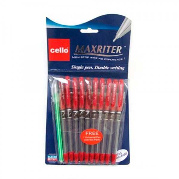 62372 727 Ручка масл "CL" Maxriter (червона) NEW + 1 ручк. (Синій бліст.)