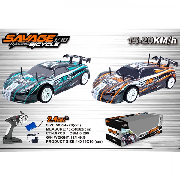 242448 Машина UJ99-102 радіокер. 2,4GHz, 1:10, акум.,корпус не б'ється,гум. колеса,USB,2 кольори,кор.,56-20