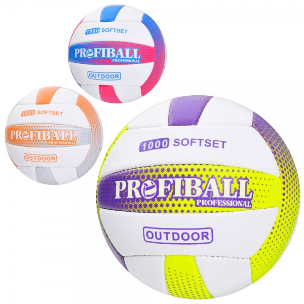 165711 М'яч волейбольний 1189ABC офіційний розмір, ПУ, ручна робота, 280-300г., 3 кольори, кул.