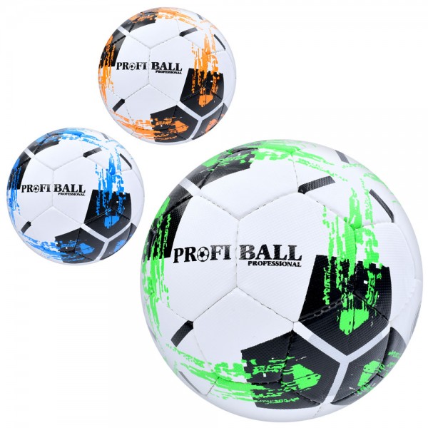 165714 М'яч футбольний 2500-283 розмір5, ПУ1, 4 мм., ручна робота, 32 панелі, 400-420г., 3 кольори, кул.