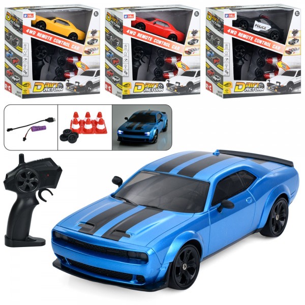 241434 Машина 93217-28 радіок.2,4G,акум.,дрифт,гум.колеса,доп.колеса,4х4,USB,2види,світло,кор.,25,5-25-11см