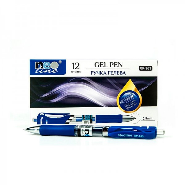 69997 Ручка гелева автомат.синя, 0.5mm.,GP-963,ТМ"Neo Line"
