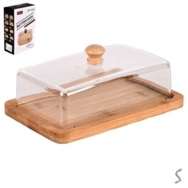 226852 Маслянка бамбук з акриловою кришкою 12*19*6см R35497