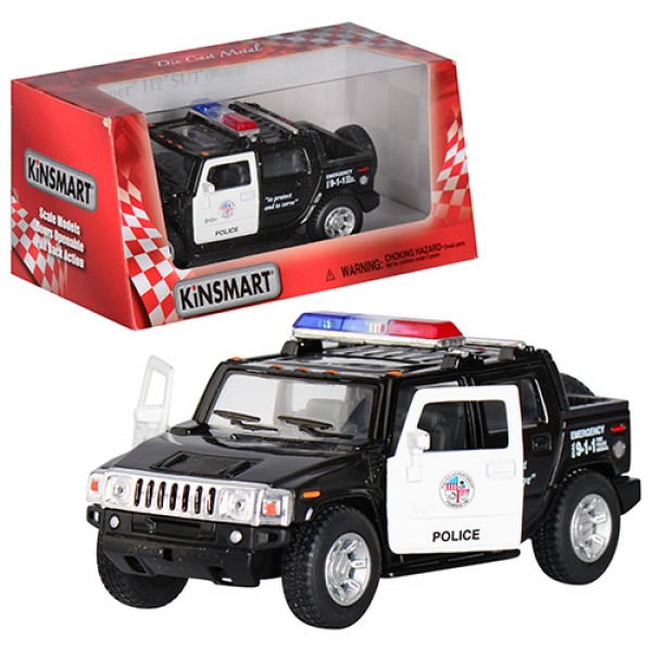 178528 Машинка KINSMART KT 5097-PW HUMMER H2 POLICE, інерц., кор.