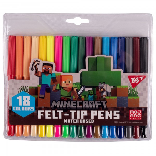 165446 Фломастери Yes 18 кольорів "Minecraft"