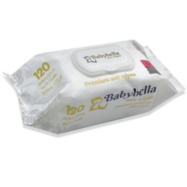 254364 Серветки вологі для дітей гіпоалергенні BABYBELLA 120шт/уп EG-1000086