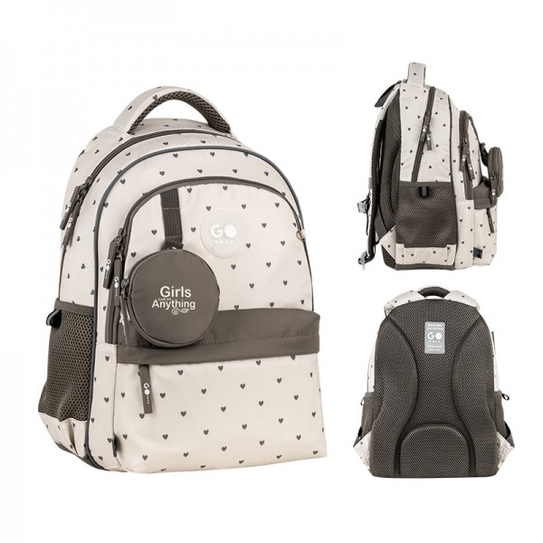 251693 Рюкзак GoPack Education 182M Beige Polka Dots
