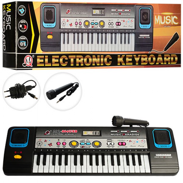 34345 Синтезатор MQ869USB 37 клавіш, мікрофон, запис, USB, МР3, кор., 47-14-6 см.
