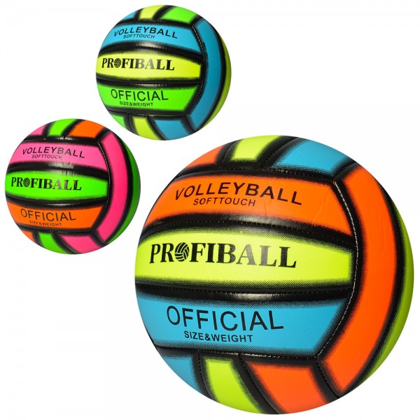 69996 М'яч волейбольний MS 1599 офіційний розмір, ПВХ, 260-280г, 3 кольори, кул.