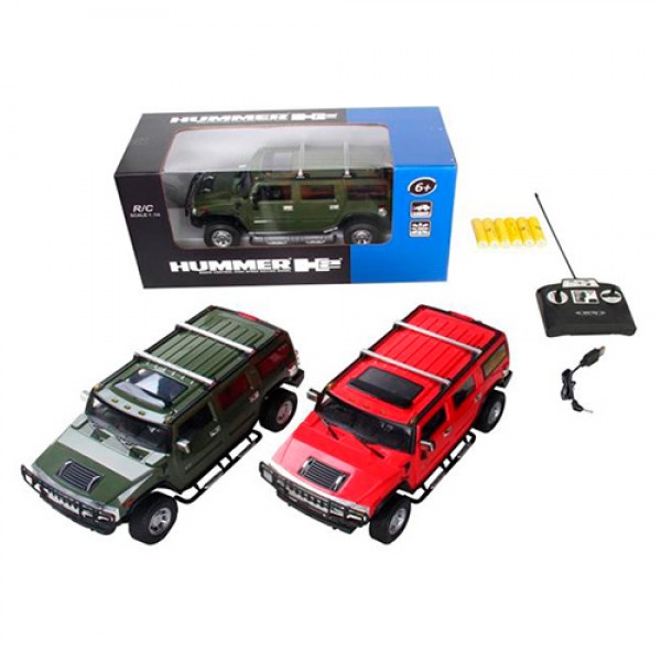 169667 Джип 2026 Hummer, радіокер., акум., USB, гумові колеса, 2 кольори, світло, кор., 22-23-50 см.