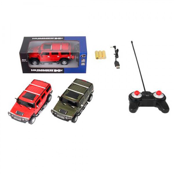 170378 Джип 27020 Hummer, радіокер., акум., USB, 1:24, гумові колеса, 2 кольори, світло, кор., 28-11,5-14см