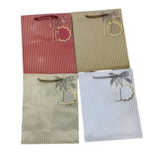 262739 Пакет подарунковий паперовий L "Chic Metallic" 31*41*12см