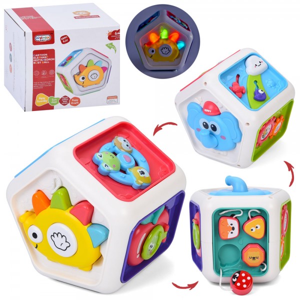 247892 Гра 368-92 бізікуб/бізібол16-15-14см7в1,муз.зв,світ,шестерні,сорт,рухл.на бат-ці,в кор-ці16-15-14см