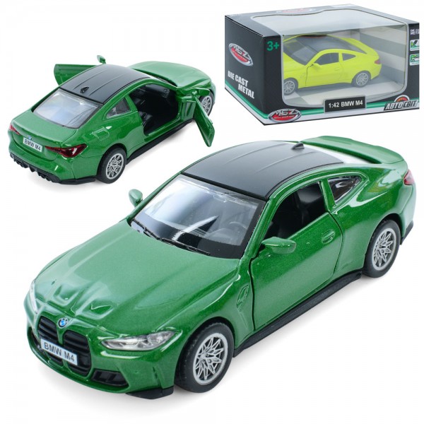 159617 Машина AS-3074 АвтоСвіт, 1:42, BMW, мет., інерц.,відчин.двері,гум.колеса,2 кольори,кор.,14,5-7-6,5см