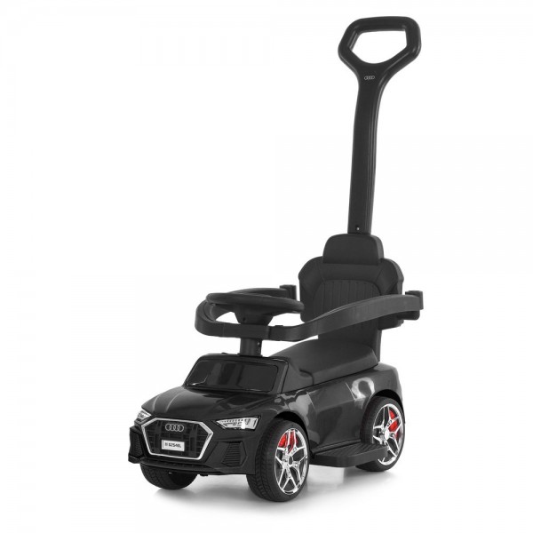 244917 Каталка-толокар M 6254EL-2 бат.ручка, муз, світло, шкіра, підсклянник, MP3, B, BLUETOOTH, чорний