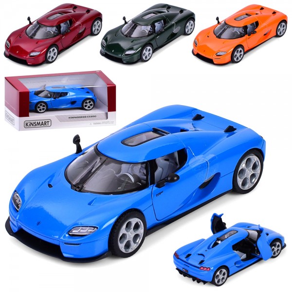 259672 Машина KT5485W інерція,метал,1:34,12см,відчиняються двері,гум.колеса,4кольори,кор.