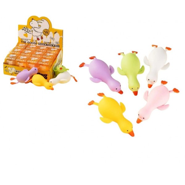 221274 Іграшка-антистрес SiYu-2 качка, кор., 12 шт. (4 кольори) в диспл., 23-8-19,5 см.