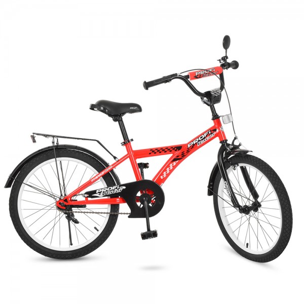 50868 Велосипед дитячий PROF1 20д. T2031 Racer, дзвінок, підніжка, червоний.