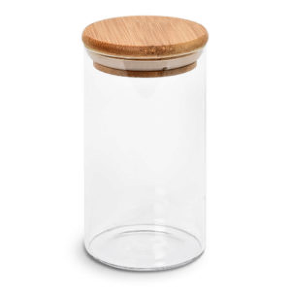 224072 Банка з бамбуковою кришкою 350мл 6.5*12см R92818/R10902-12